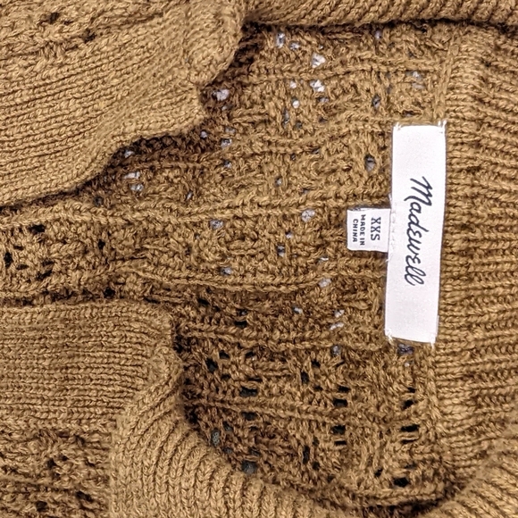 MADEWELL KNOTT SWEATER ARMY GREEN, SUPER THICK AND WARM - Picture 4 of 4